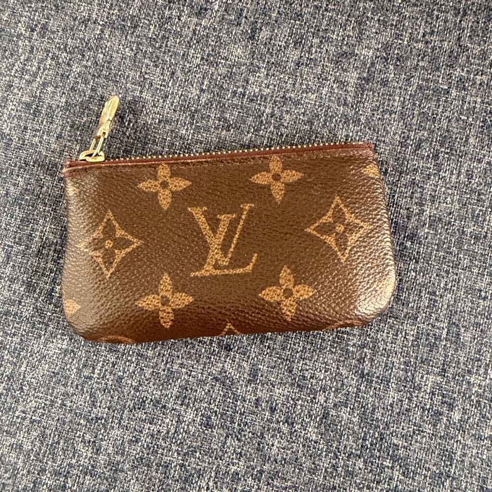 Authentic Louis Vuitton Brown Monogram Coin Pouch